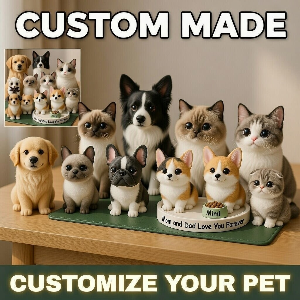 🐾 Custom Handmade Pet Figurine – Your Furry Baby in 3D! (3.15") 🐶💕