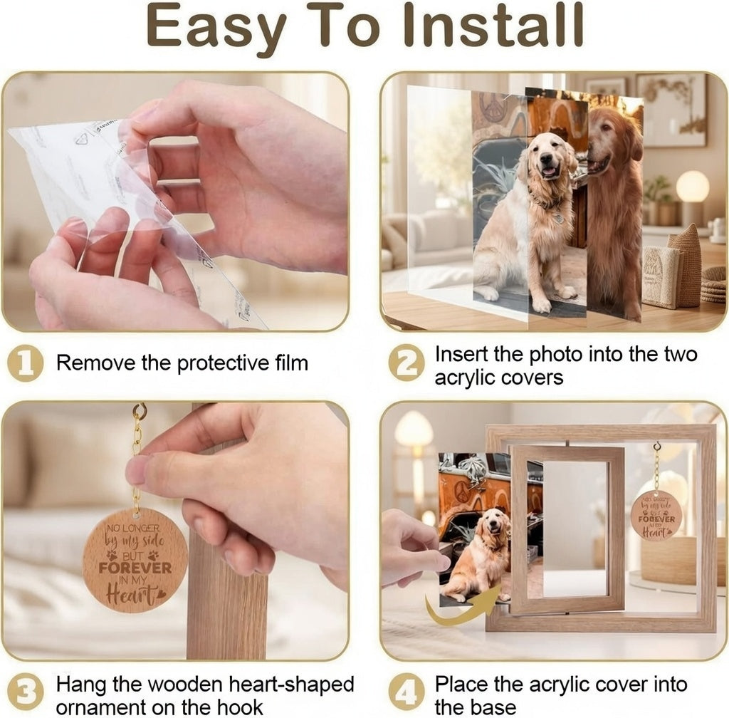 🐾 Custom Pet Fur & Photo Keepsake Frame with Collection Bottle – Hold Their Love in Your Hands 💖🥹